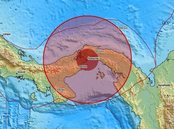 Un terremoto de magnitud 7,6 sacudió a Panamá y el sismo se sintió en Colombia