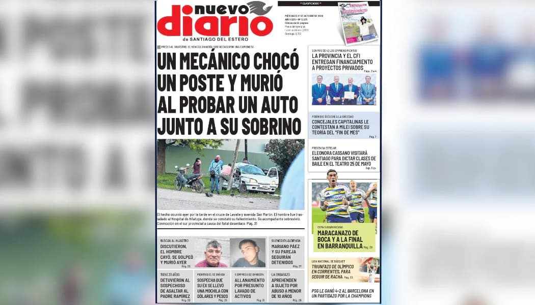 Miércoles con toda la información: descubrí lo que trae la edición 12.675 de Nuevo Diario