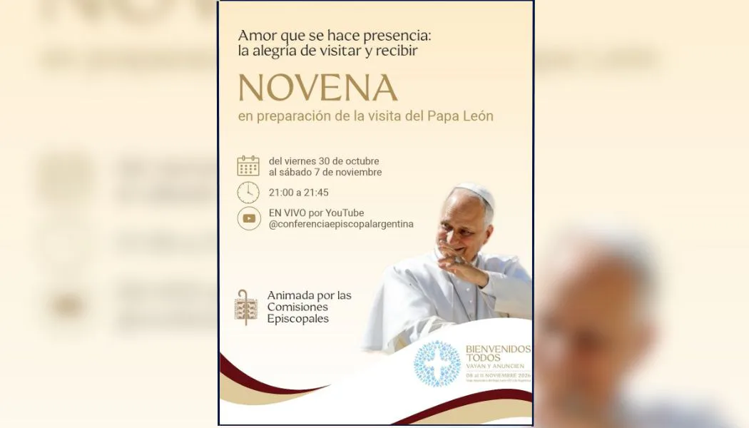 Hoy comienza la novena por la visita del papa León XIV a la Argentina: cómo participar