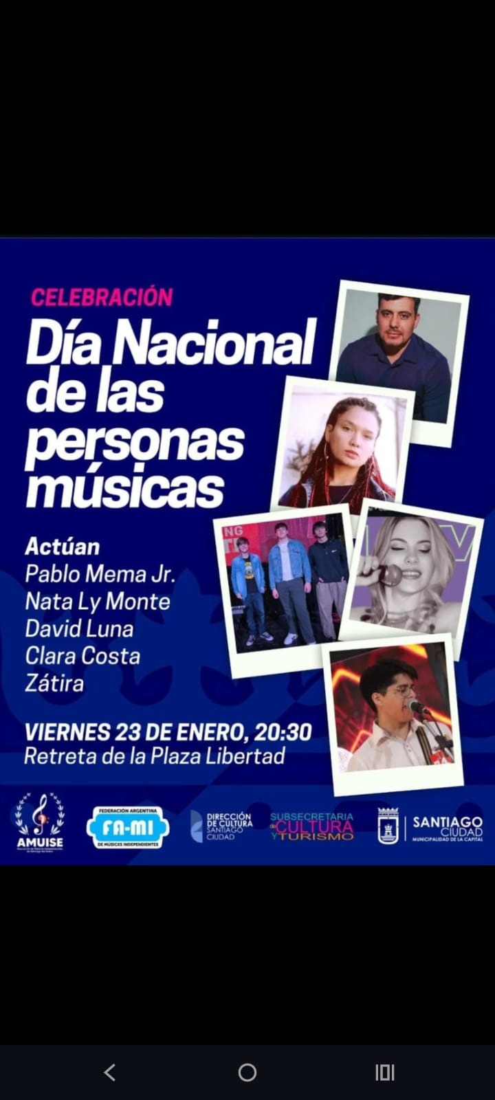 El Día Nacional de las Personas Músicas se celebra en la Plaza Libertad