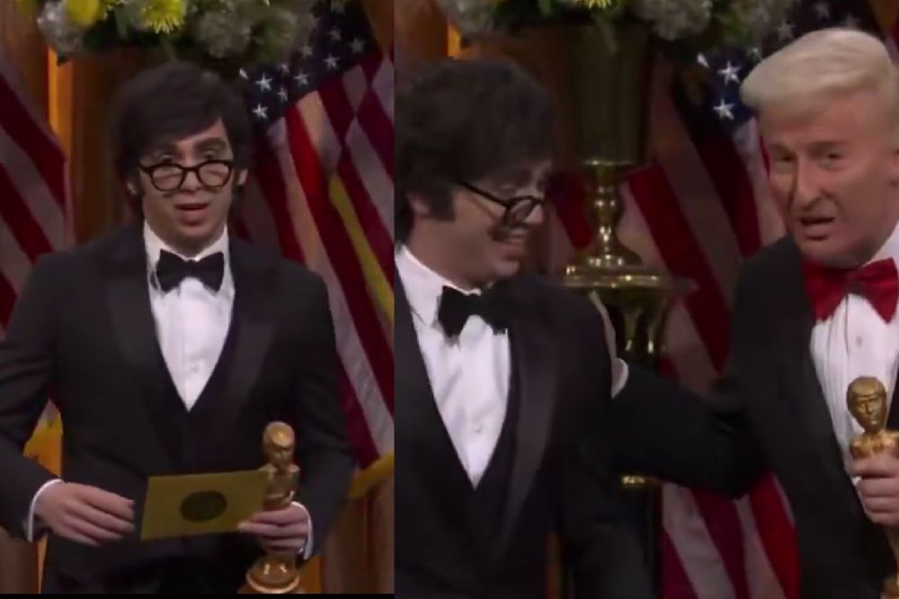 La TV estadounidense parodió a Milei: chistes sobre dólares y "amor" a Trump