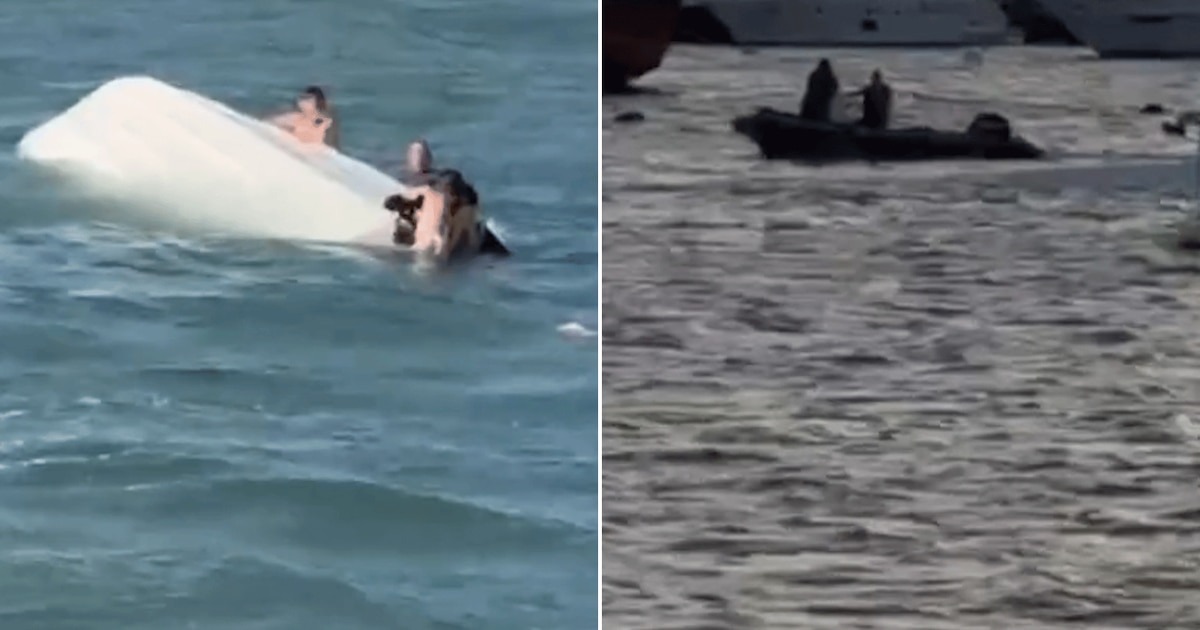 Rescatan a una familia tras el vuelco de una lancha en Punta del Este