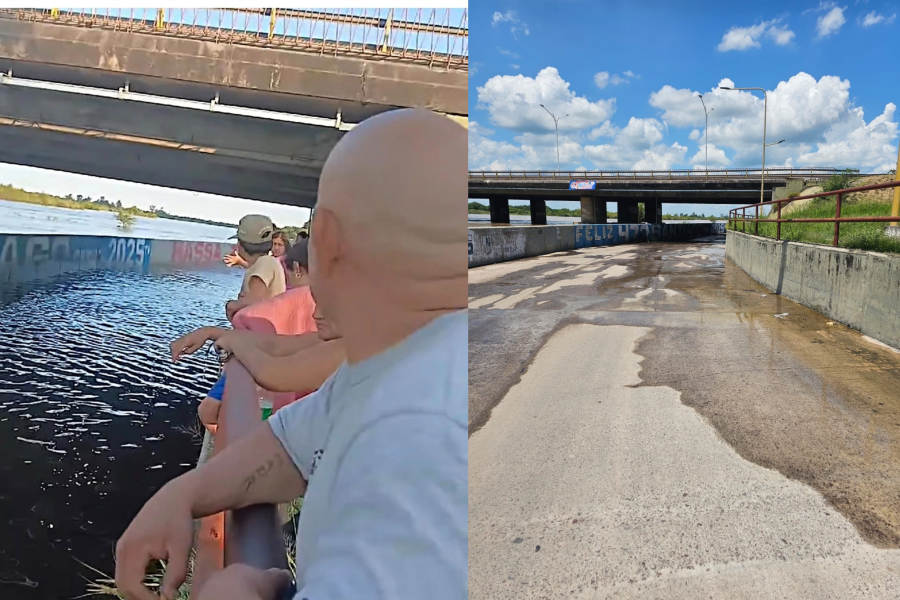 Destacado trabajo de la Municipalidad de la Capital para desagotar el paso bajo el puente Santiago–La Banda