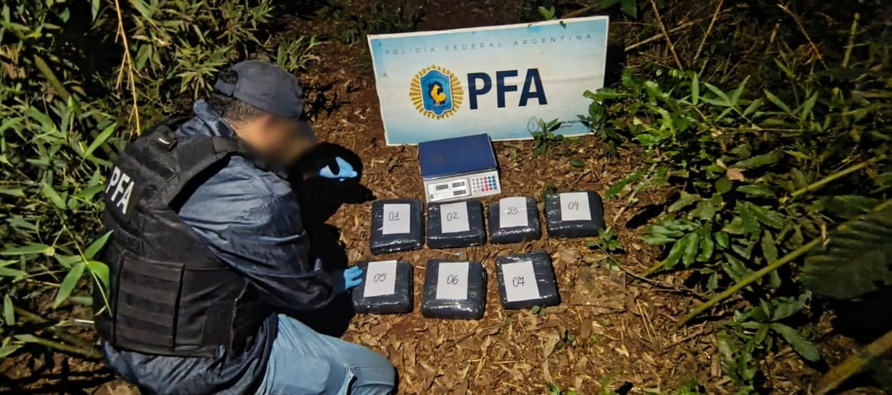 La Policía Federal  Argentina incautó mas de 10 kilogramos de drogas en Misiones