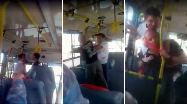 Violenta pelea en un colectivo: chofer y pasajero se enfrentaron a golpes en Flores