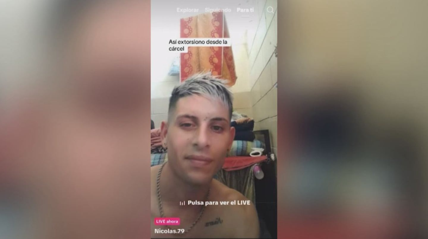 Video: un grupo de presos hacía un vivo y mostró por error cómo extorsionan desde la cárcel