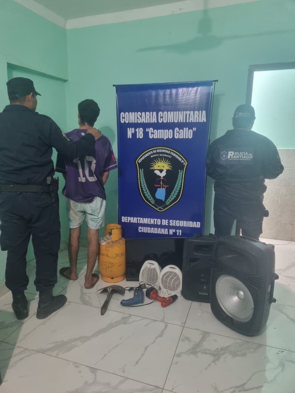 La Policía esclareció dos robos y recuperó bienes sustraídos en Campo Gallo y La Banda