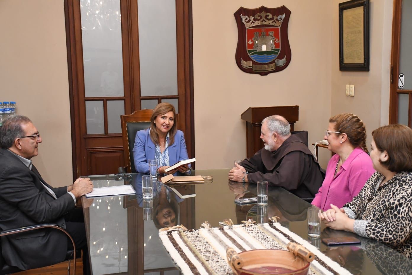 Norma Fuentes recibió a autoridades del Convento de San Francisco