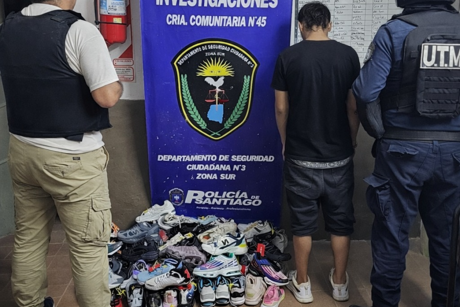 Recuperan 50 pares de zapatillas robadas y detienen al sospechoso