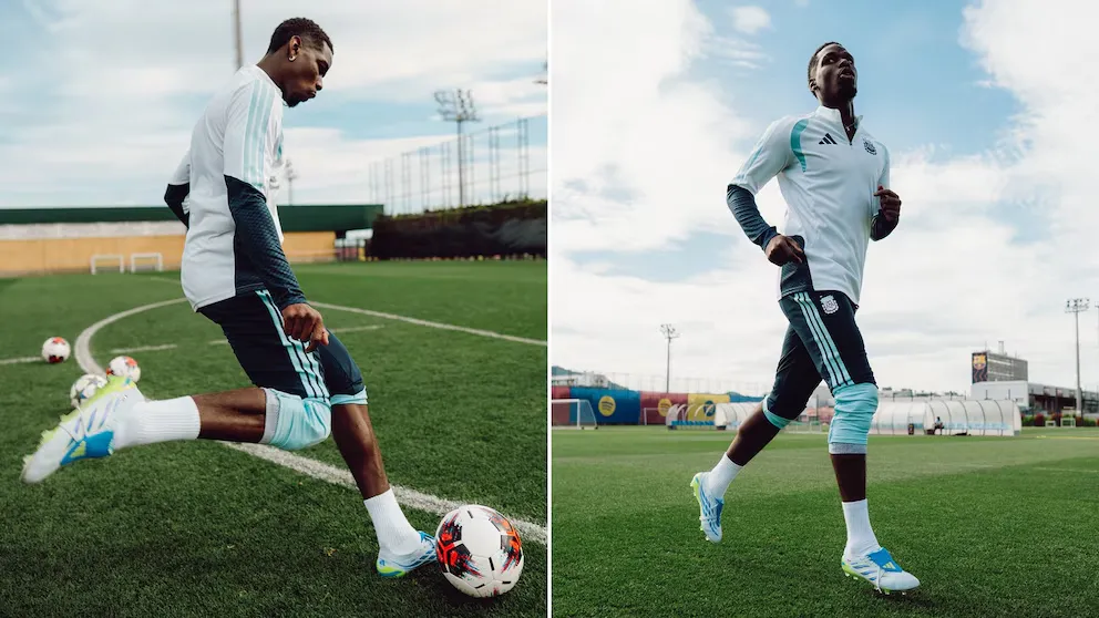¿Un nuevo "convocado"? Paul Pogba sorprendió al entrenar con la indumentaria de la Selección Argentina