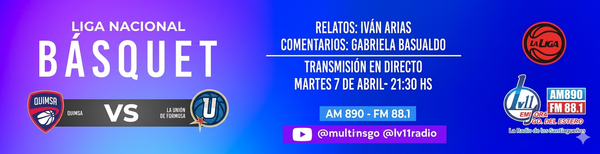 Quimsa buscará regresar al triunfo ante La Unión (F) y será transmisión de Radio LV11