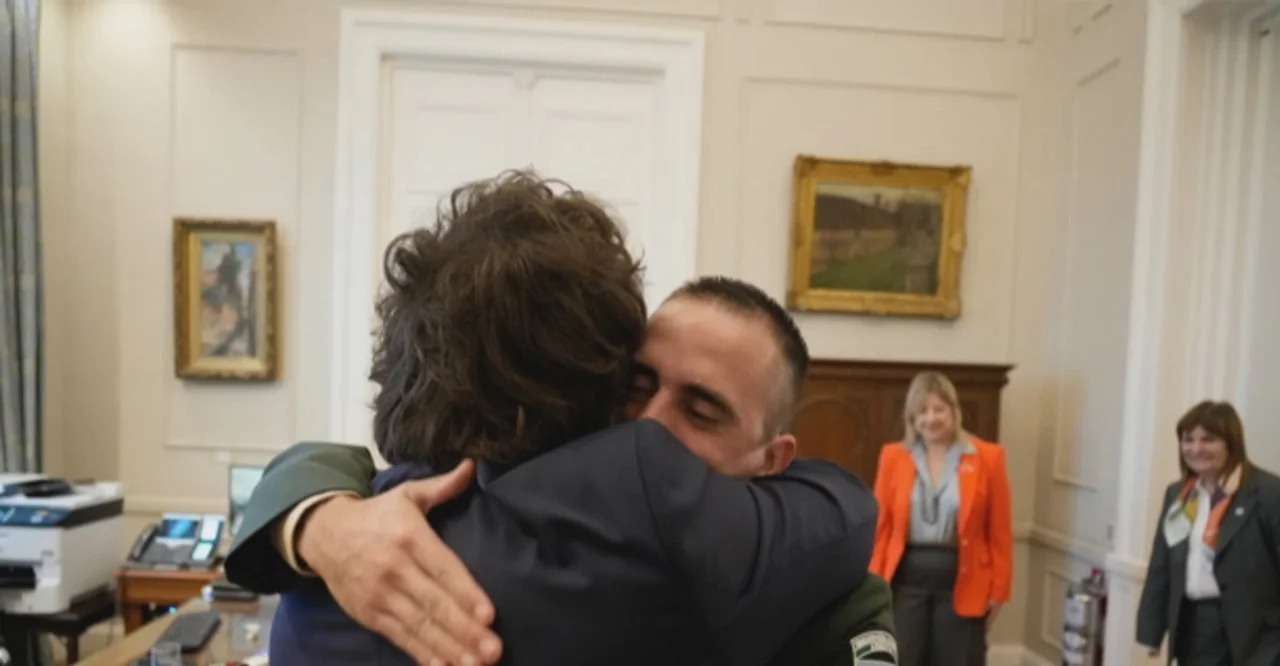 Javier Milei finalmente se encontró con Nahuel Gallo