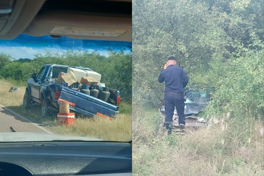 Fuerte choque entre una camioneta y un auto en Salavina: un conductor fue hospitalizado