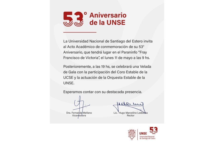 La UNSE celebra sus 53 años con una maratón solidaria y una velada de gala